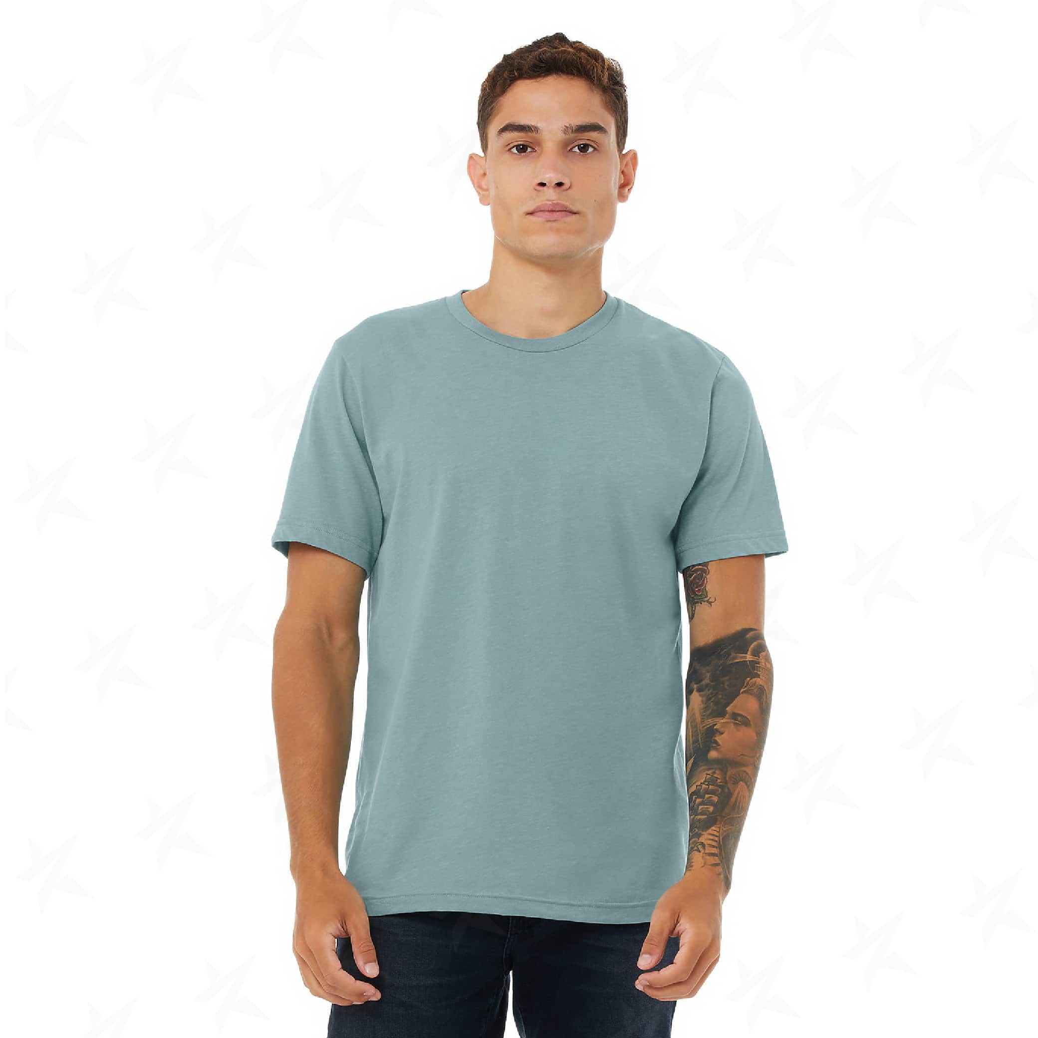promotional-unisex-heather-cvc-t-shirt-3001cvc-heather-blue-lagoon