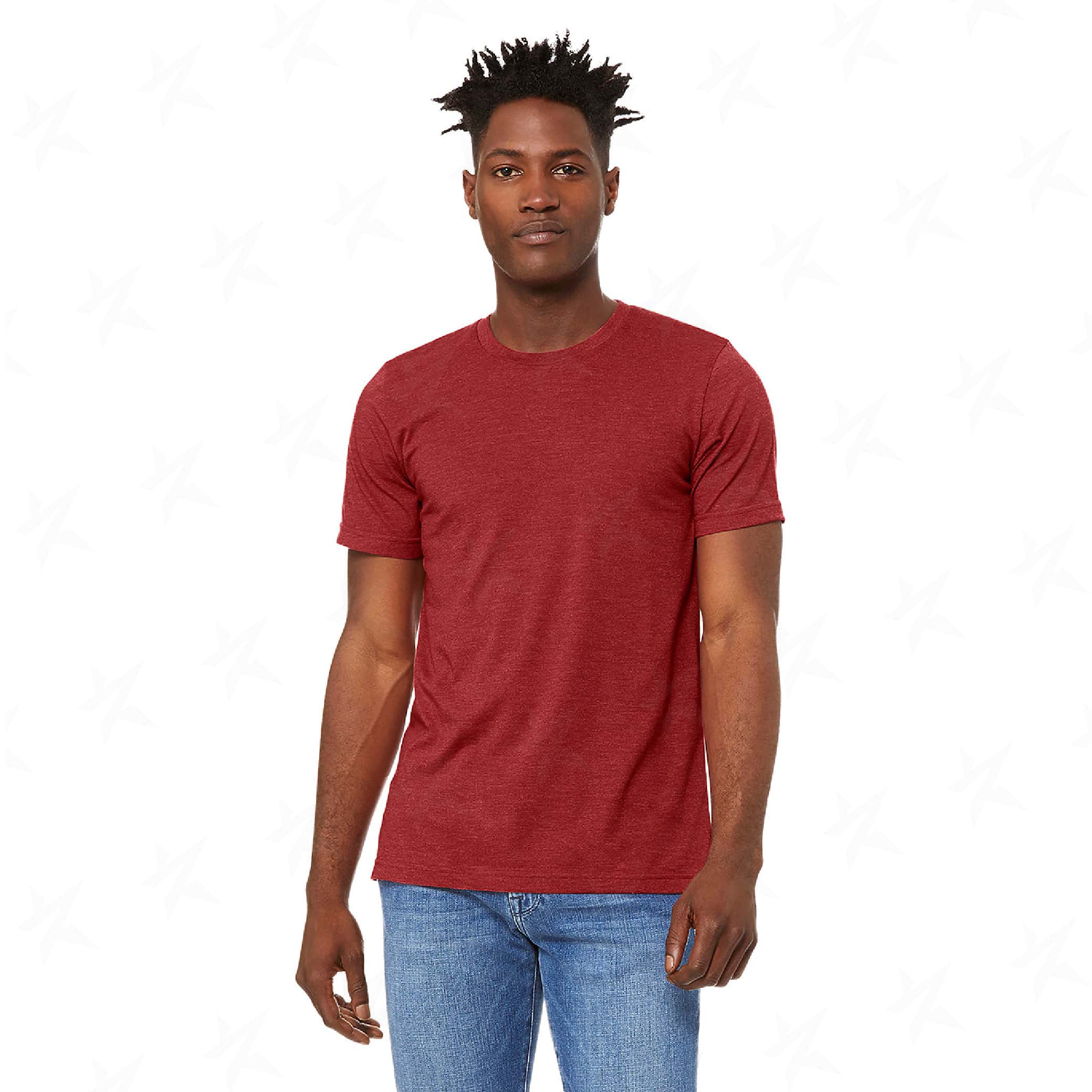 promotional-unisex-heather-cvc-t-shirt-3001cvc-heather-canvas-red
