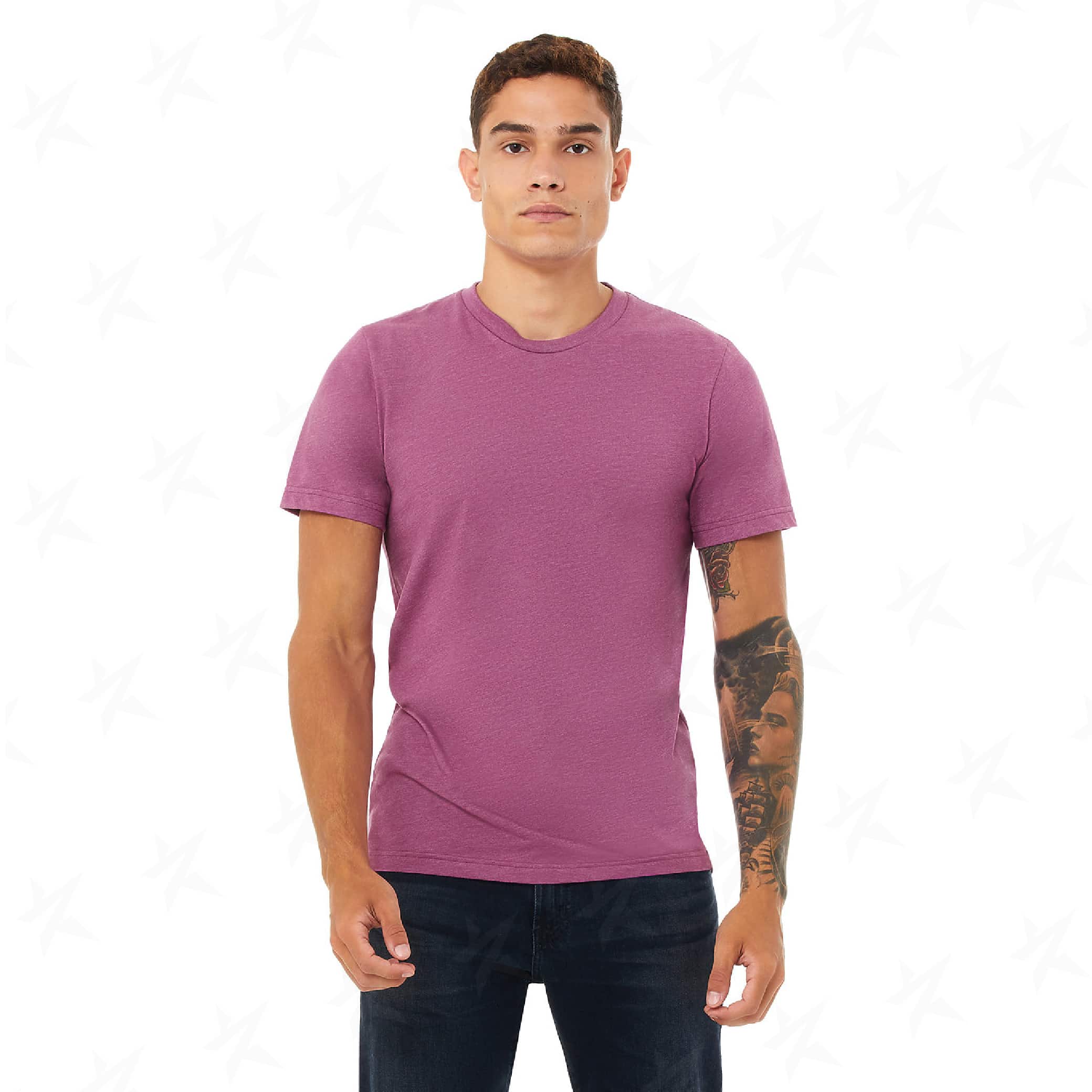promotional-unisex-heather-cvc-t-shirt-3001cvc-heather-magenta