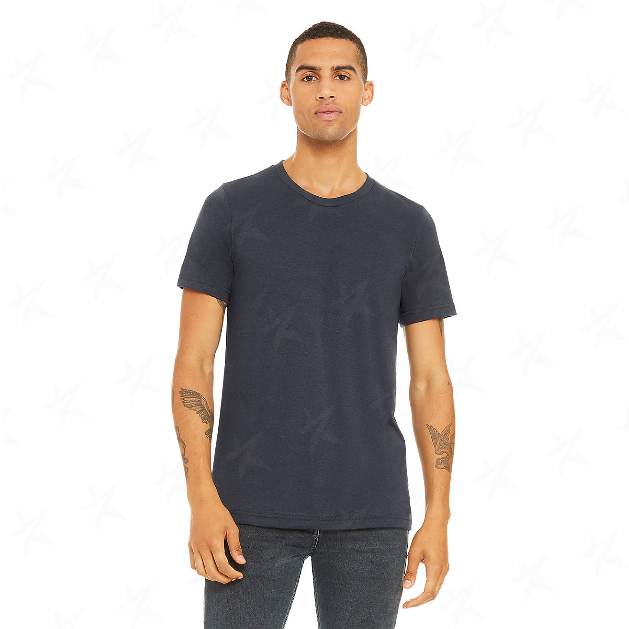 promotional-unisex-heather-cvc-t-shirt-3001cvc-heather-midnight-navy