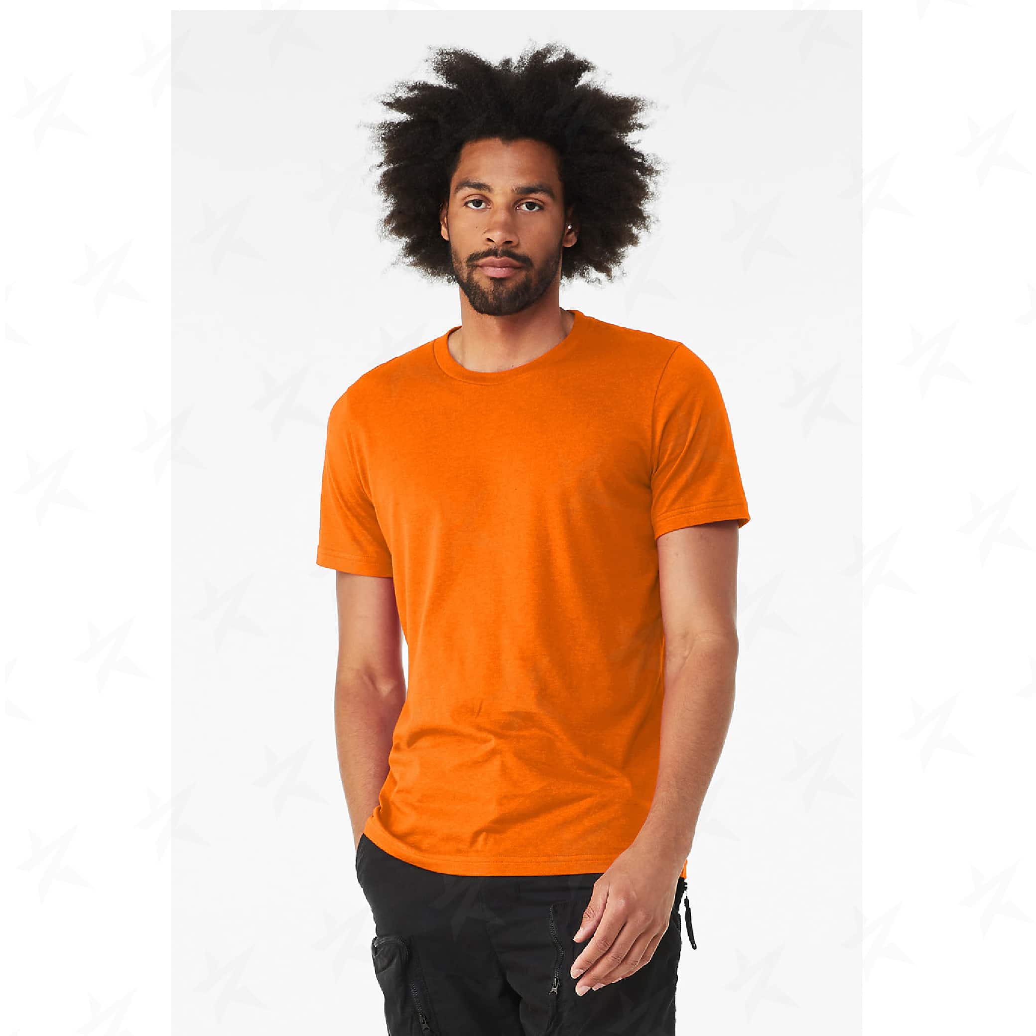 promotional-unisex-heather-cvc-t-shirt-3001cvc-neon-orange