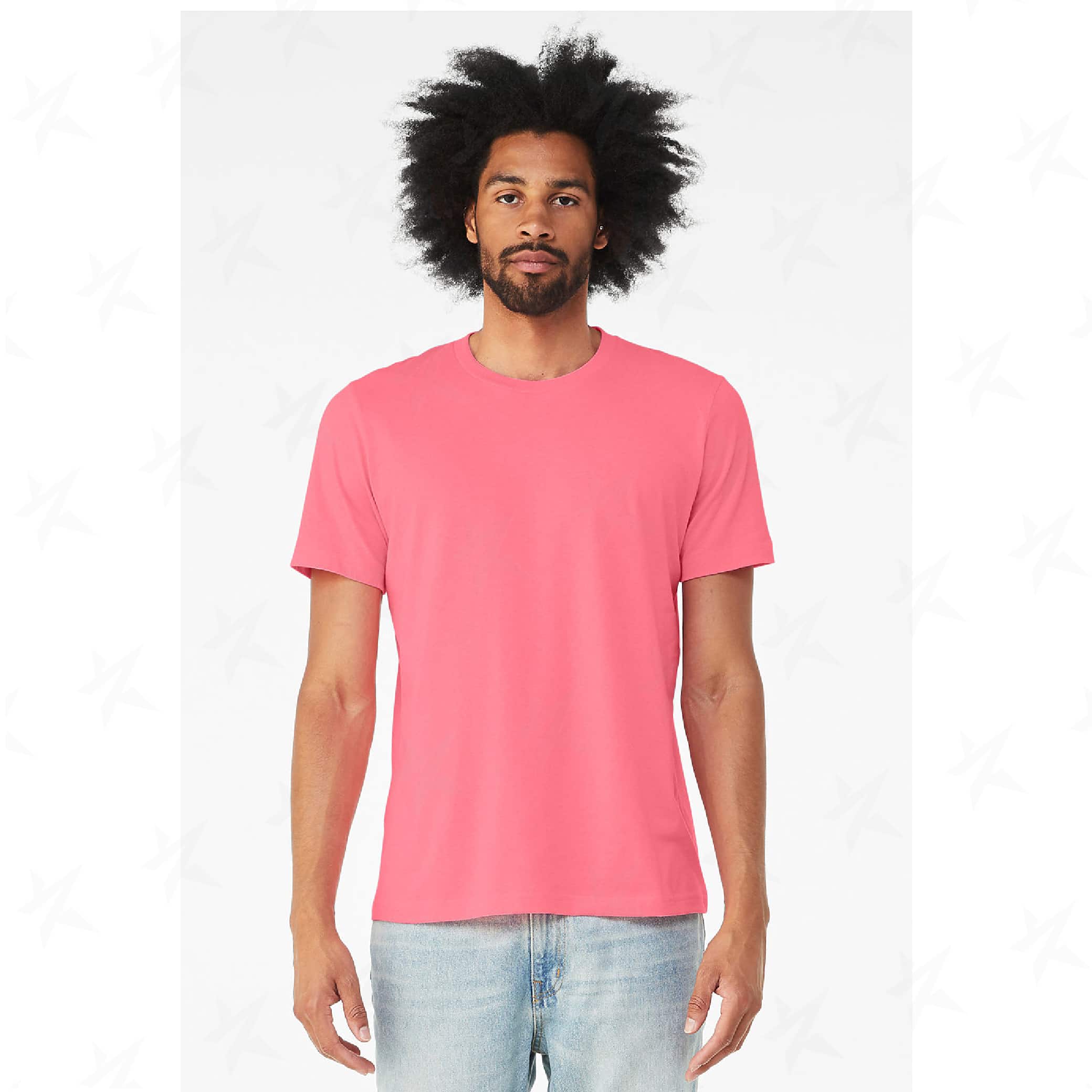promotional-unisex-heather-cvc-t-shirt-3001cvc-neon-pink