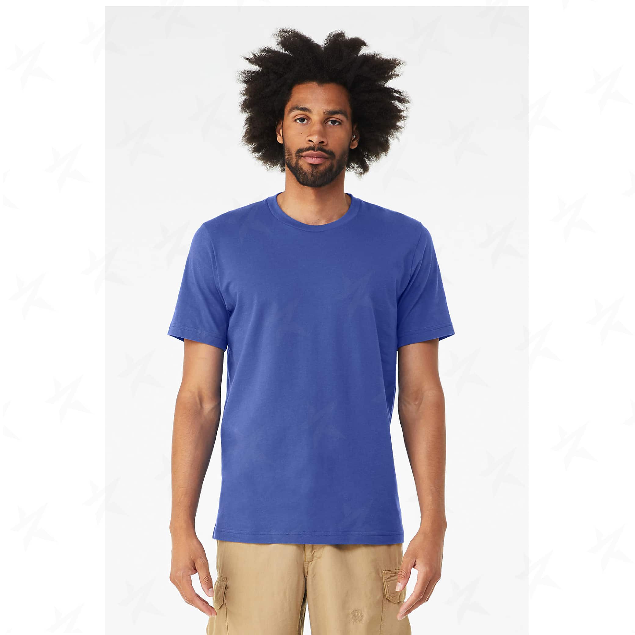 promotional-unisex-heather-cvc-t-shirt-3001cvc-solid-true-royal-blend