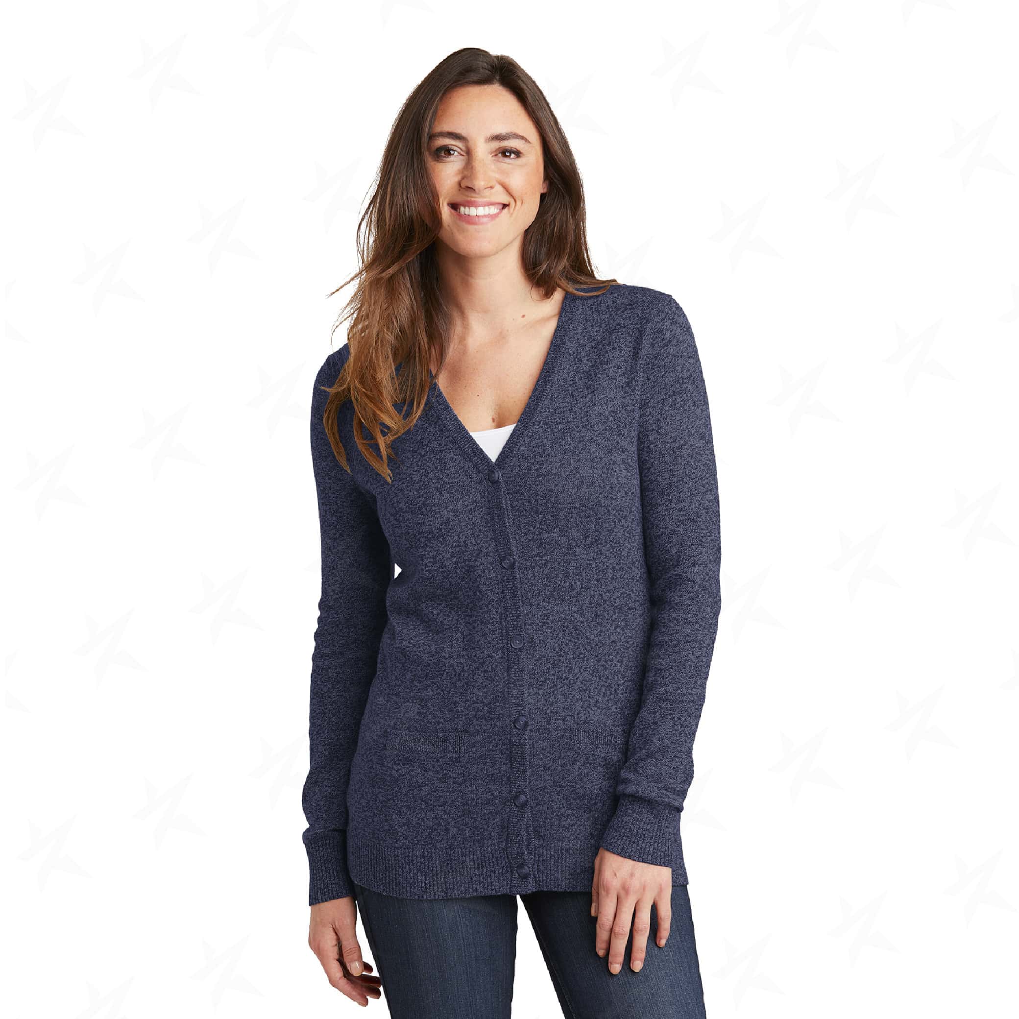 gift-ladies-marled-cardigan-sweater-lsw415-navy-marl-3