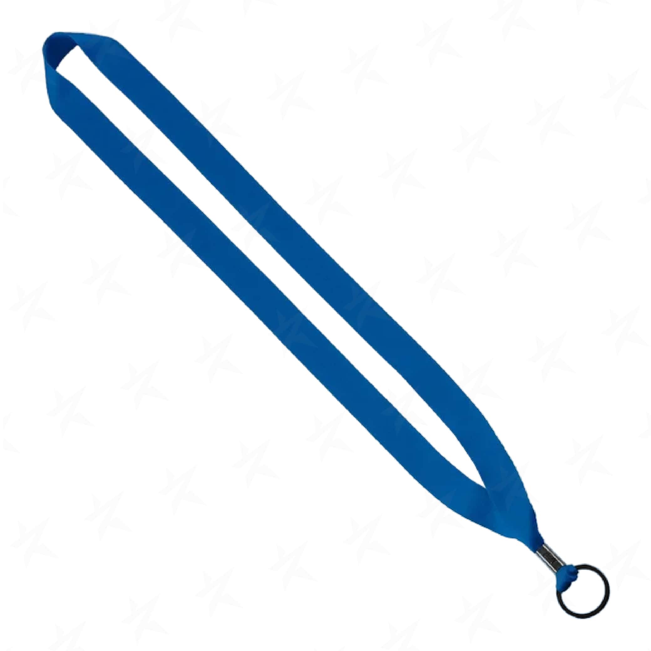 custom-3-4-poly-lanyard-w-metal-crimp-lp34m-electric-blue