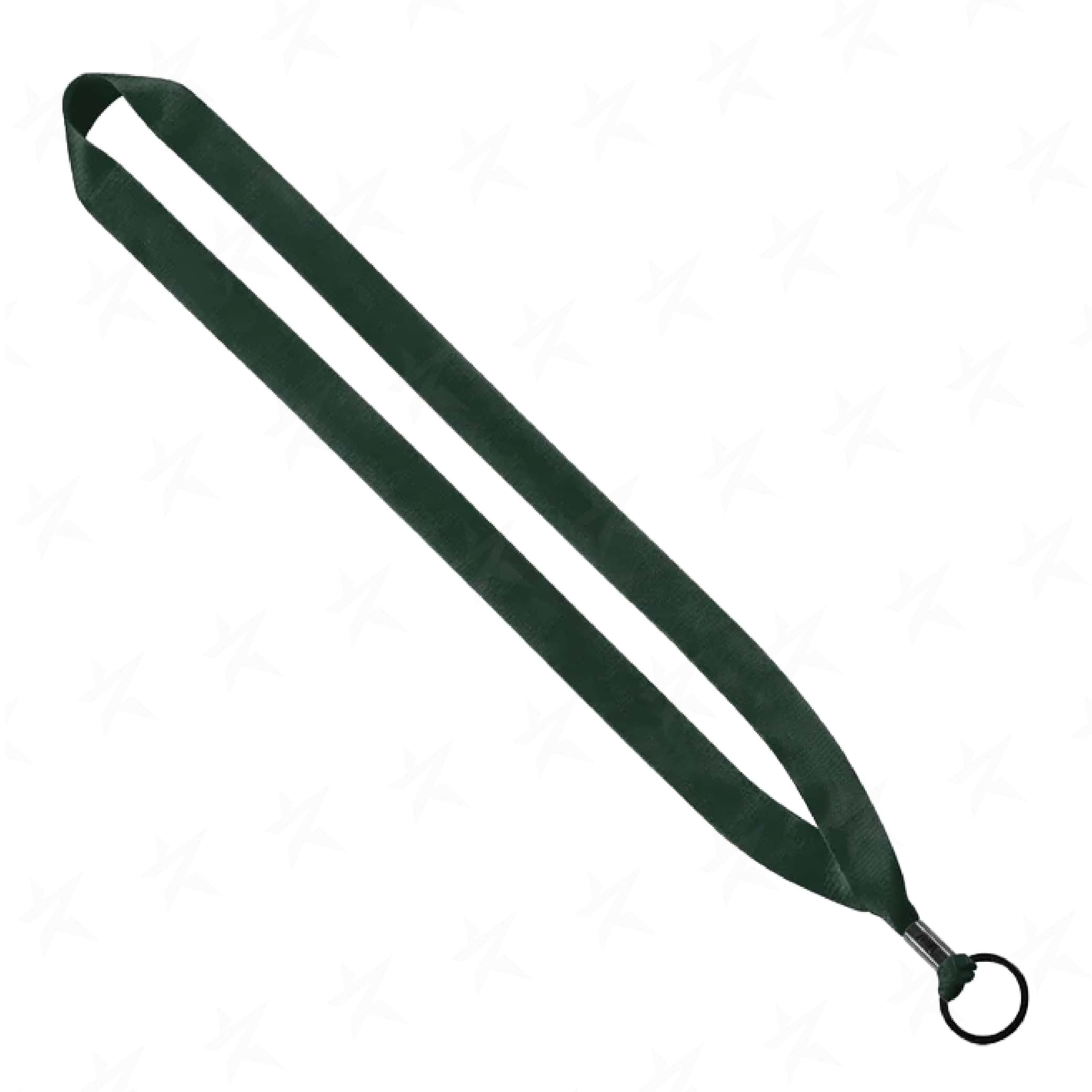 custom-3-4-poly-lanyard-w-metal-crimp-lp34m-forest-green