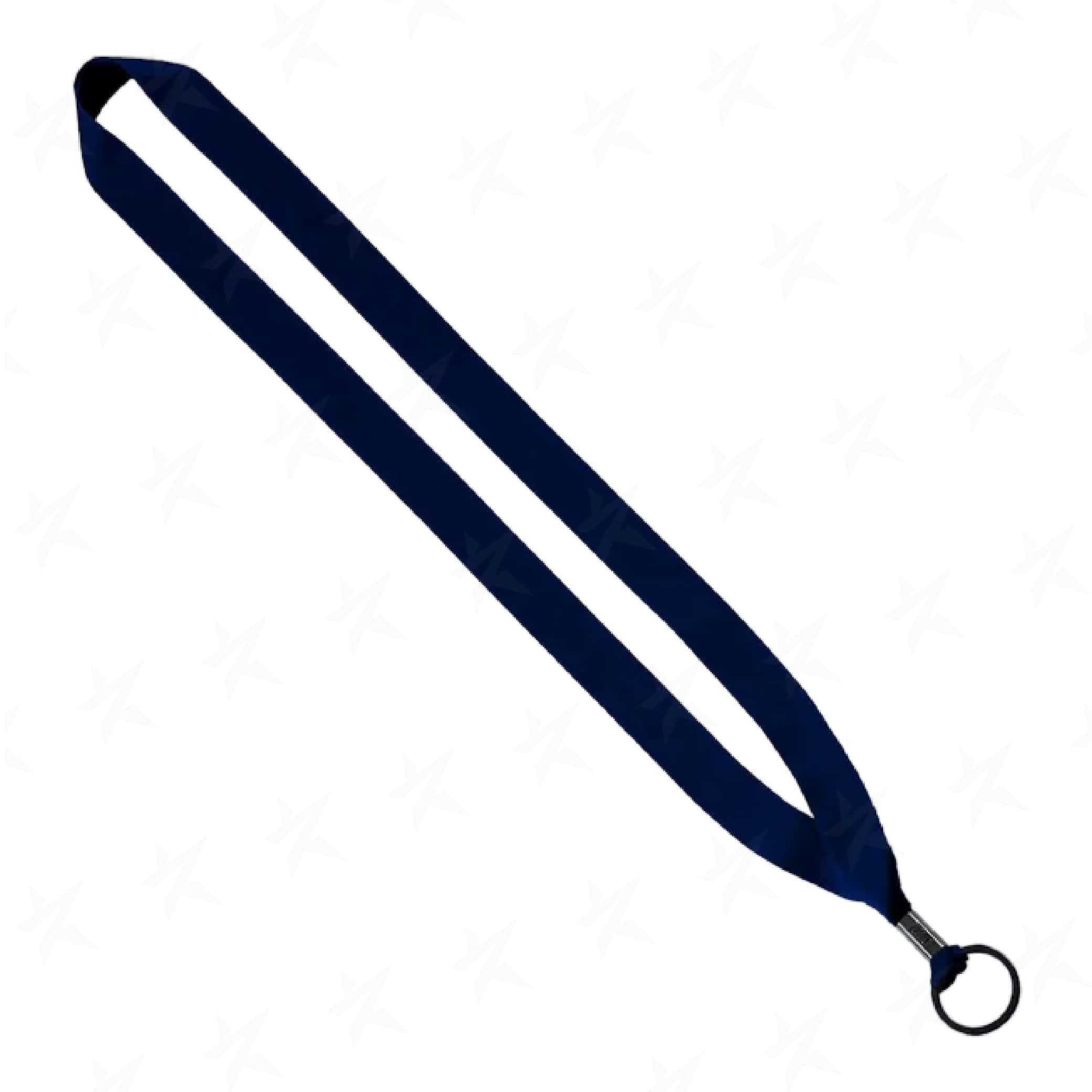 custom-3-4-poly-lanyard-w-metal-crimp-lp34m-navy-blue