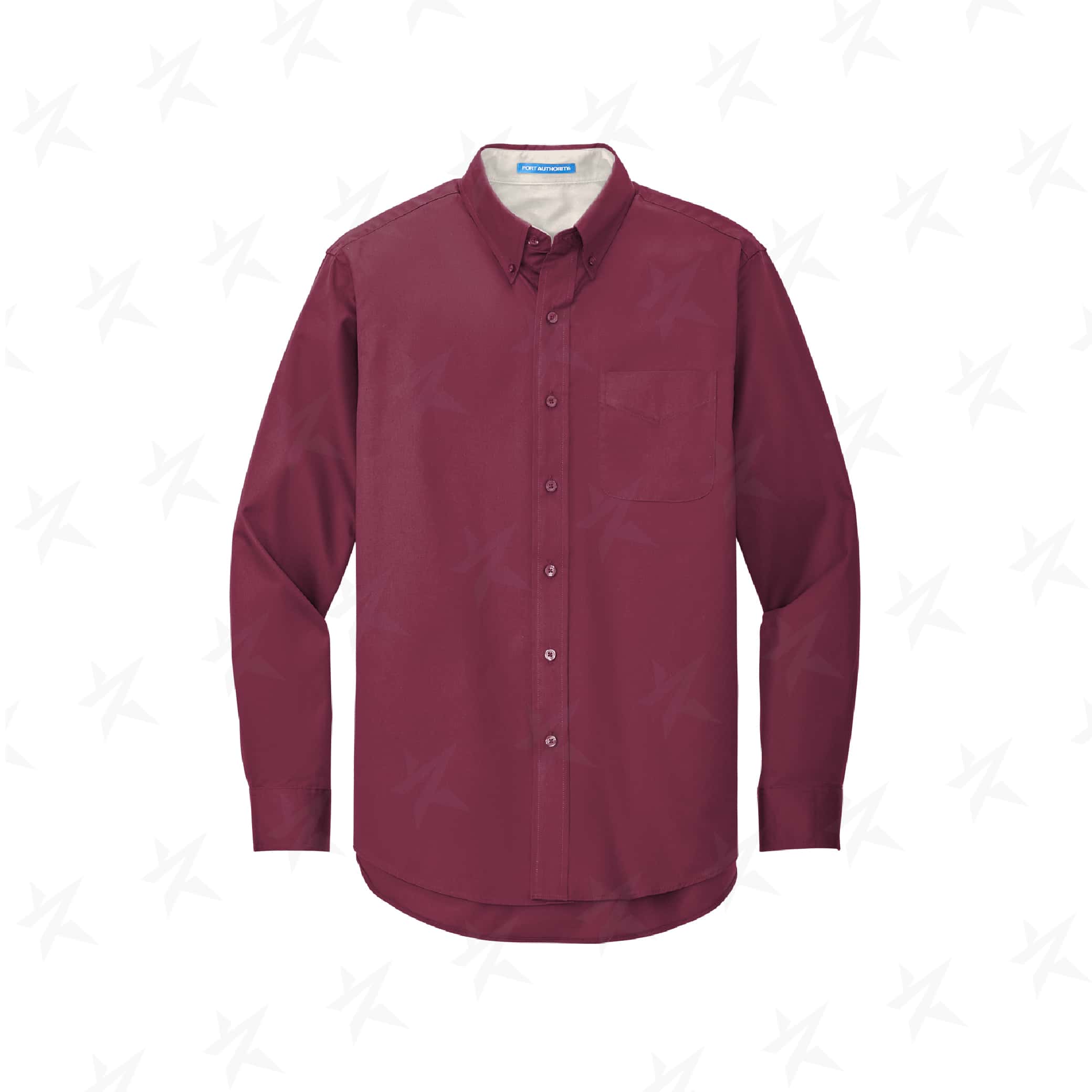 advertising-long-sleeve-easy-care-shirt-burgurdy