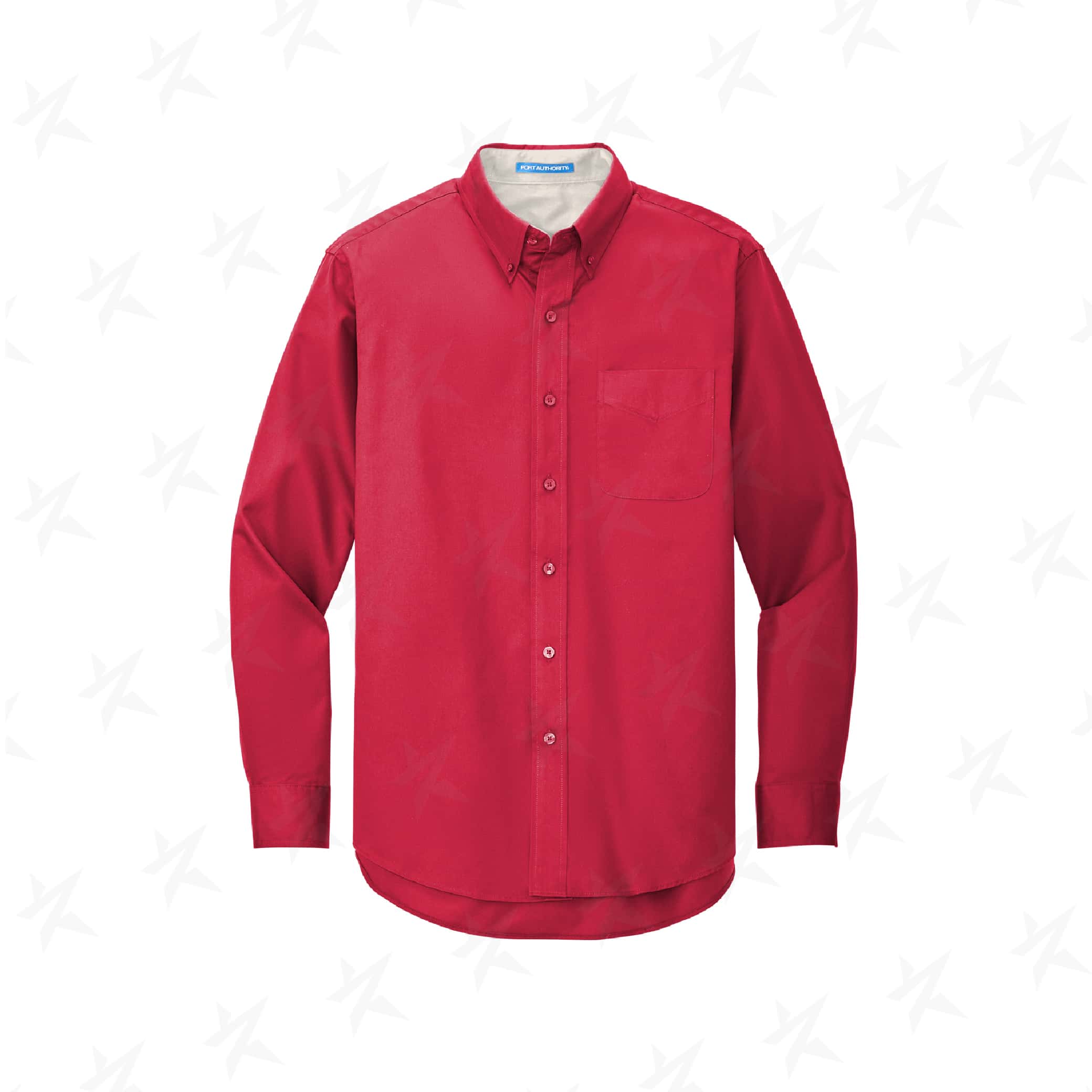 advertising-long-sleeve-easy-care-shirt-red