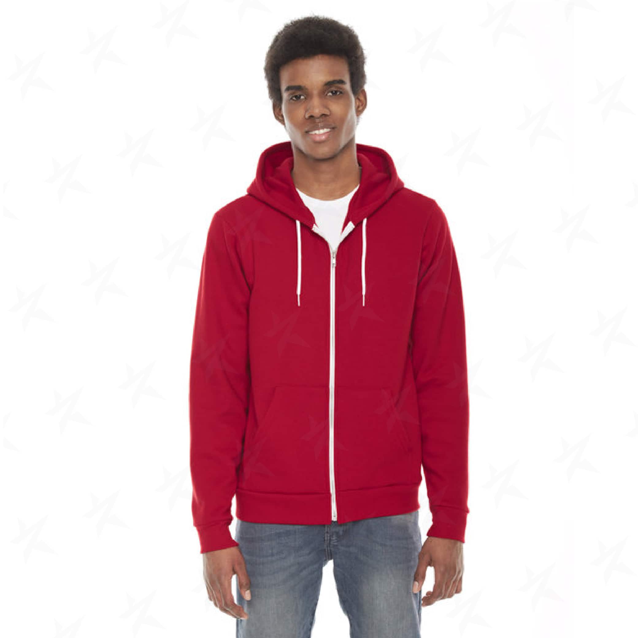 decorated-unisex-flex-fleece-zip-hoodie-F497W-red