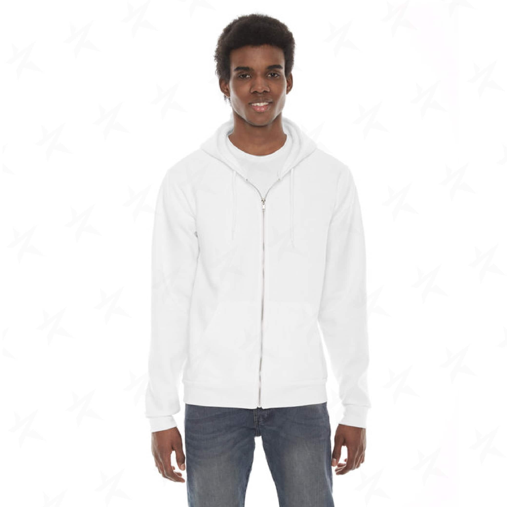 decorated-unisex-flex-fleece-zip-hoodie-F497W-white