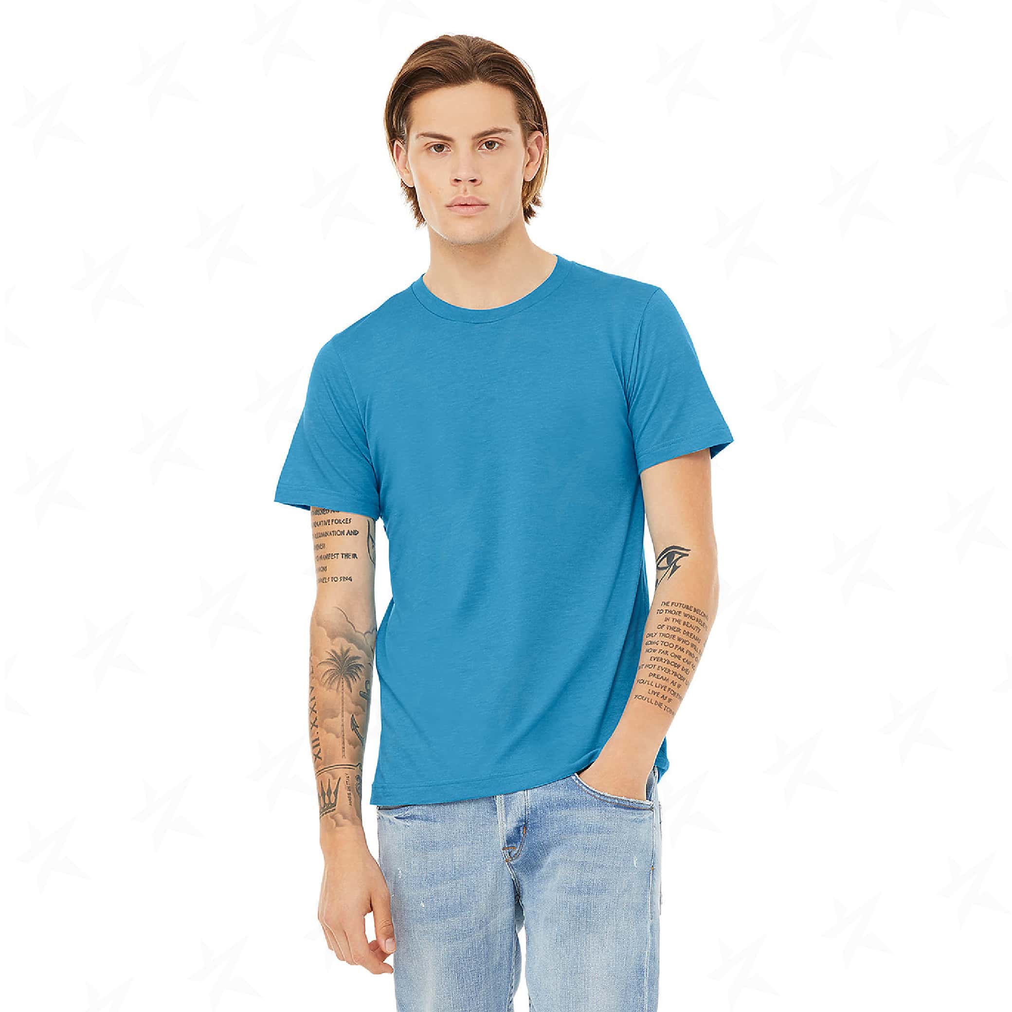 custom-bella-canvas-unisex-t-shirt-3001c-aqua