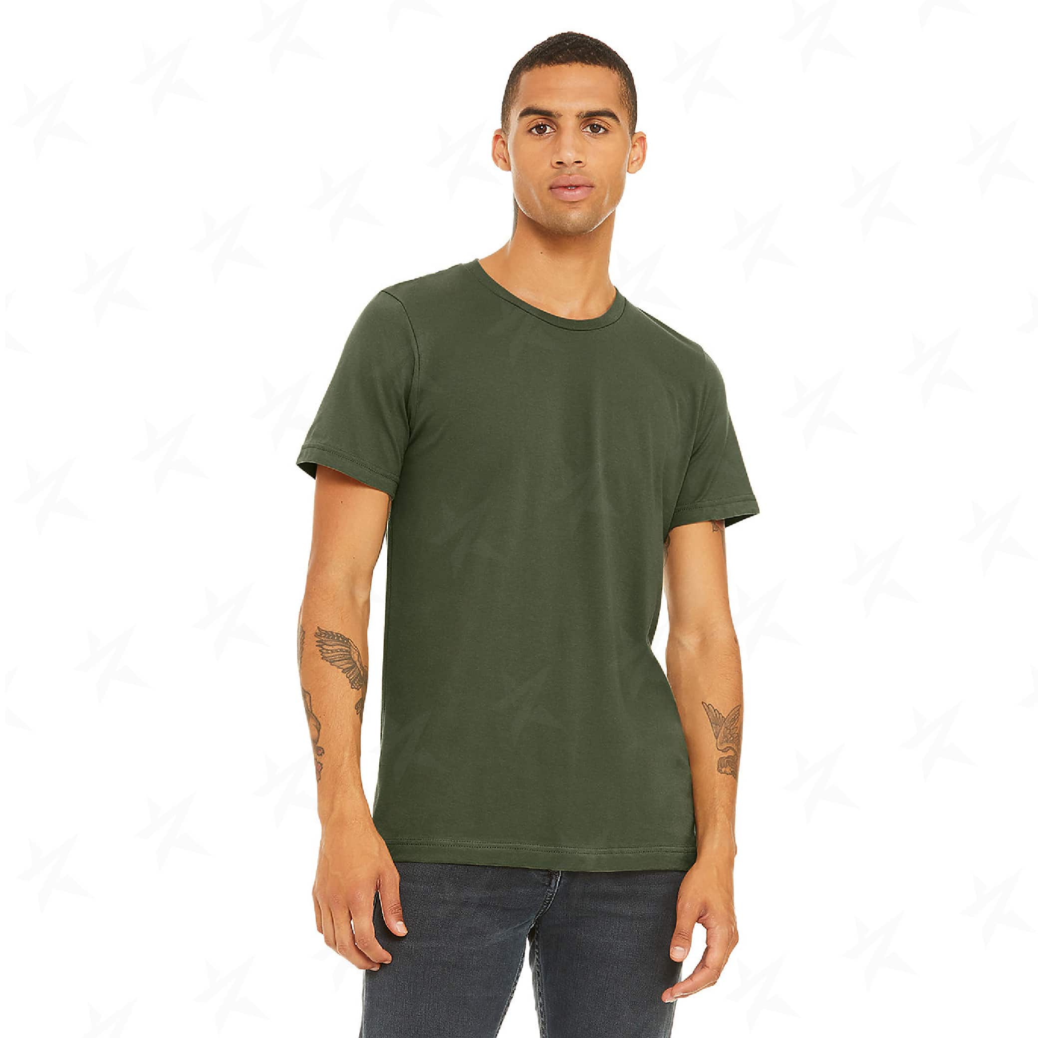 custom-bella-canvas-unisex-t-shirt-3001c-military-green