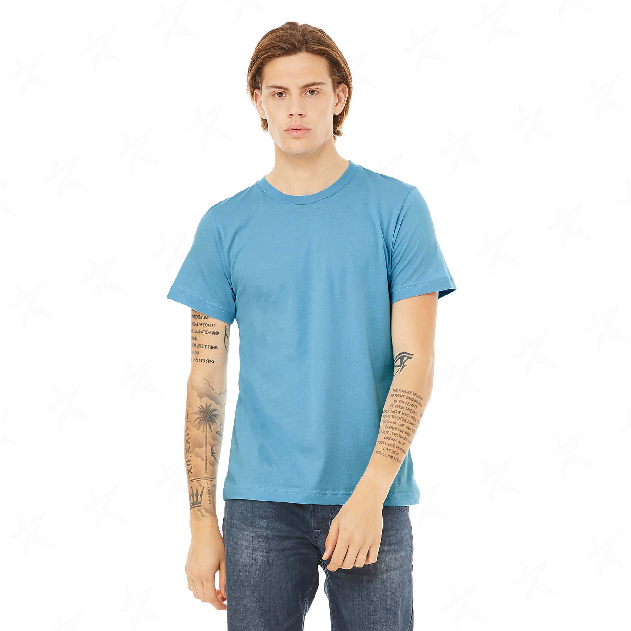 custom-bella-canvas-unisex-t-shirt-3001c-ocean-blue