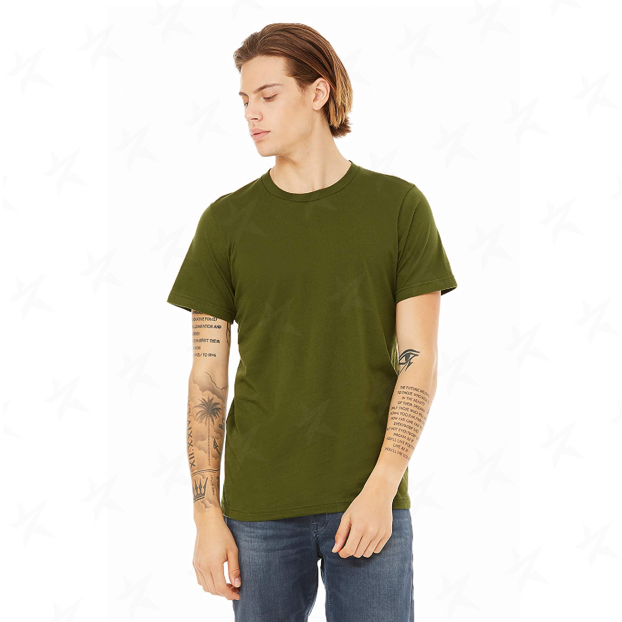 custom-bella-canvas-unisex-t-shirt-3001c-olive