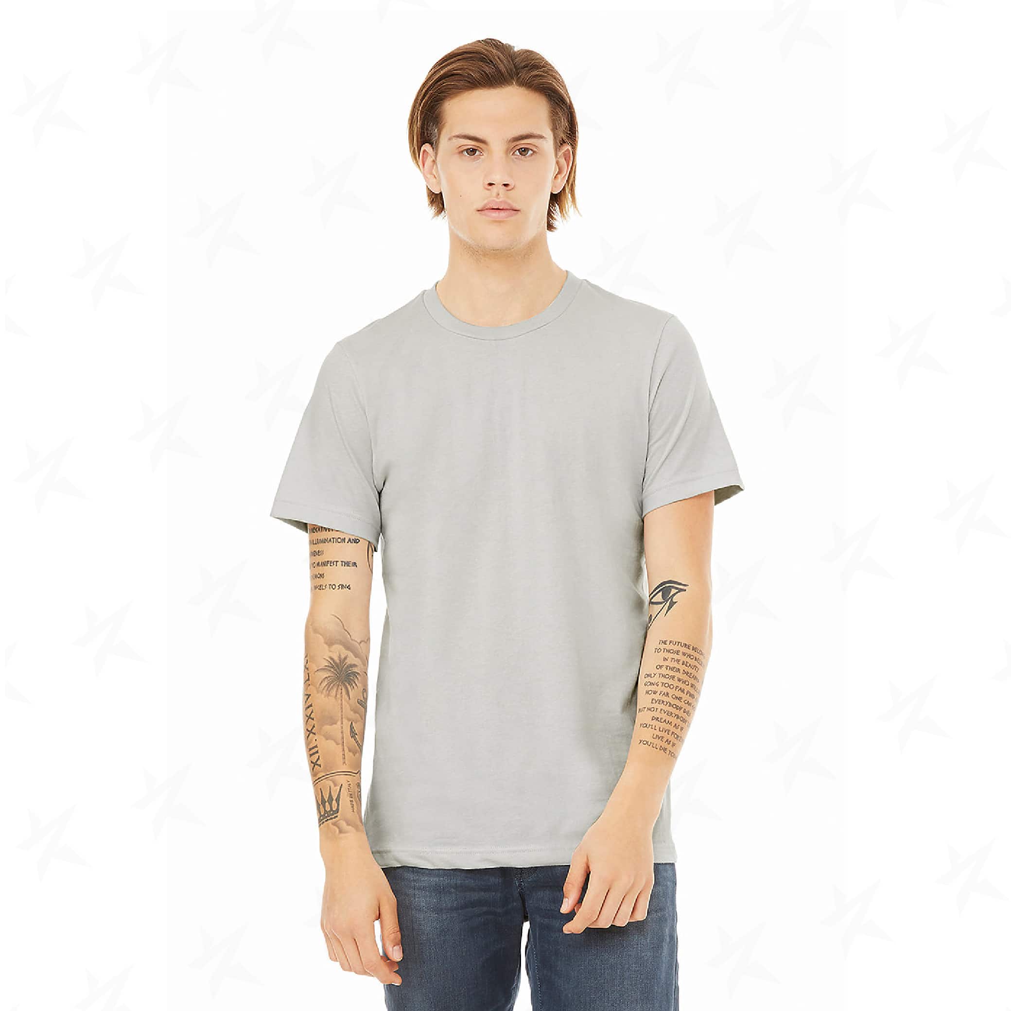custom-bella-canvas-unisex-t-shirt-3001c-silver