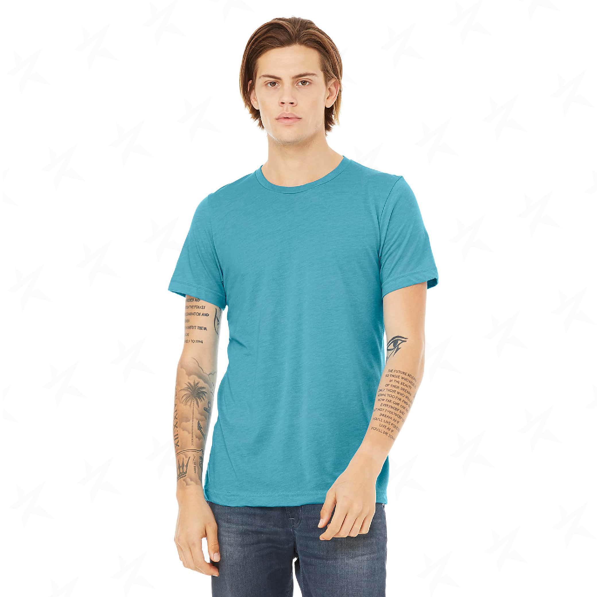 customized-bella-canvas-unisex-triblend-tee-3413c-aqua