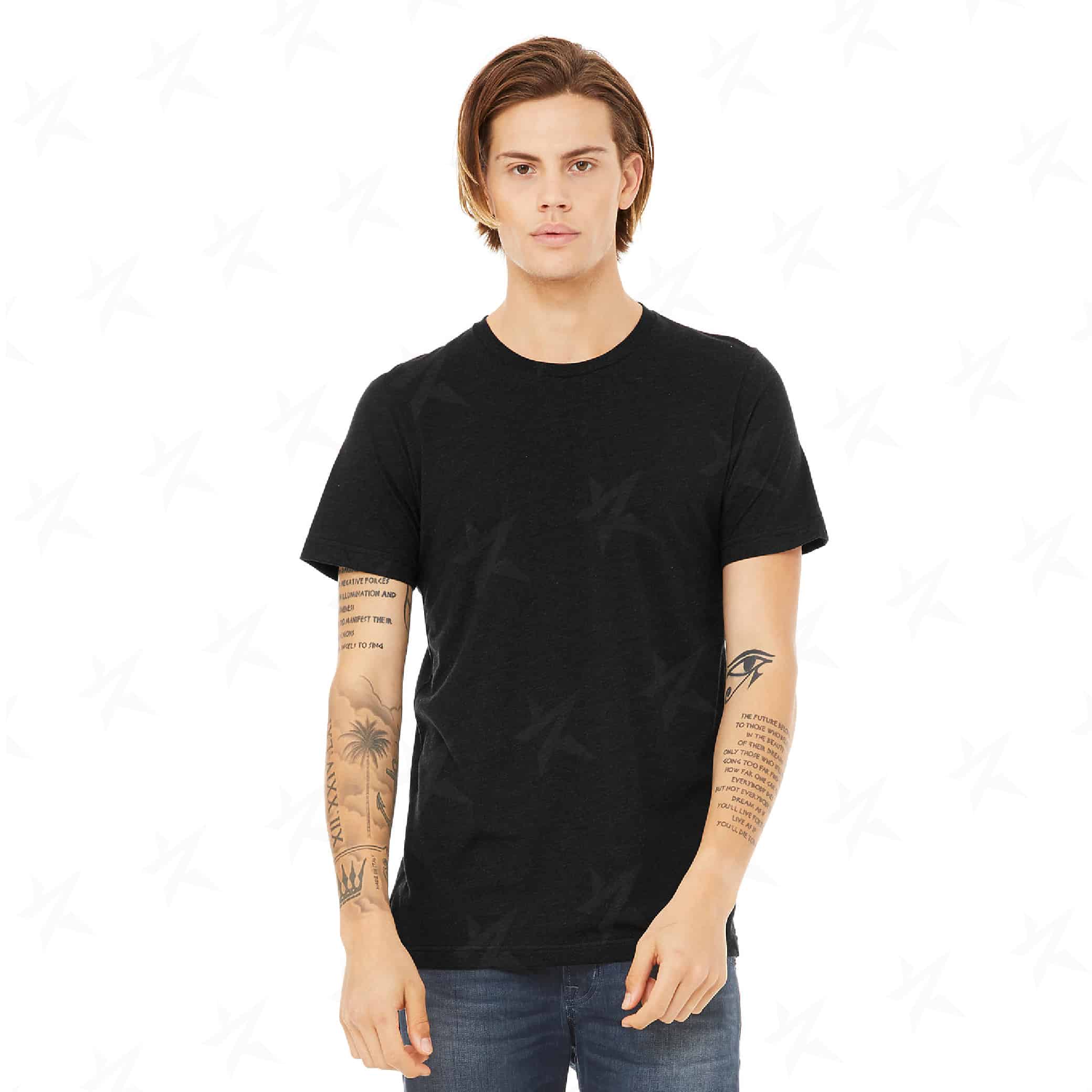 customized-bella-canvas-unisex-triblend-tee-3413c-black-heather