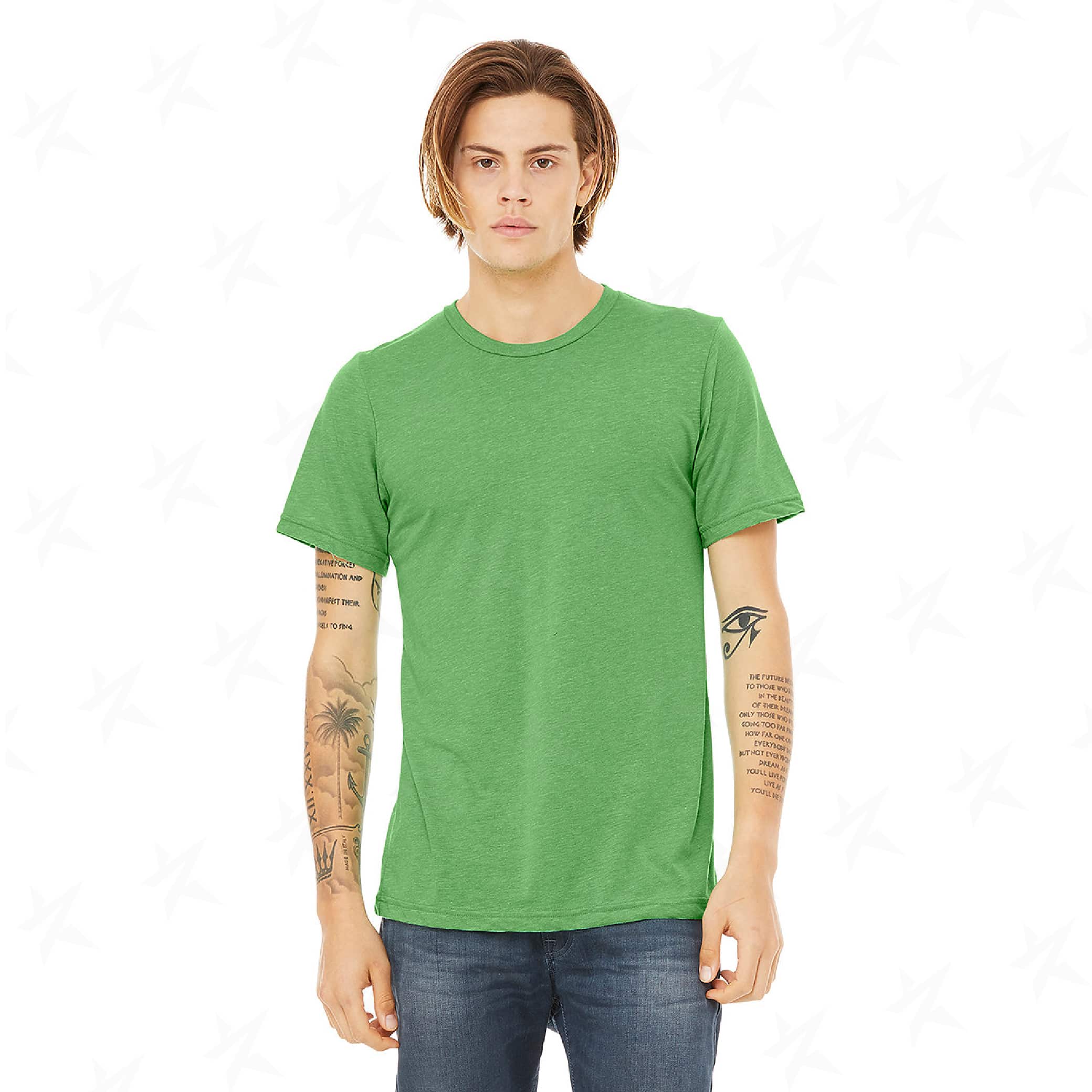 customized-bella-canvas-unisex-triblend-tee-3413c-green