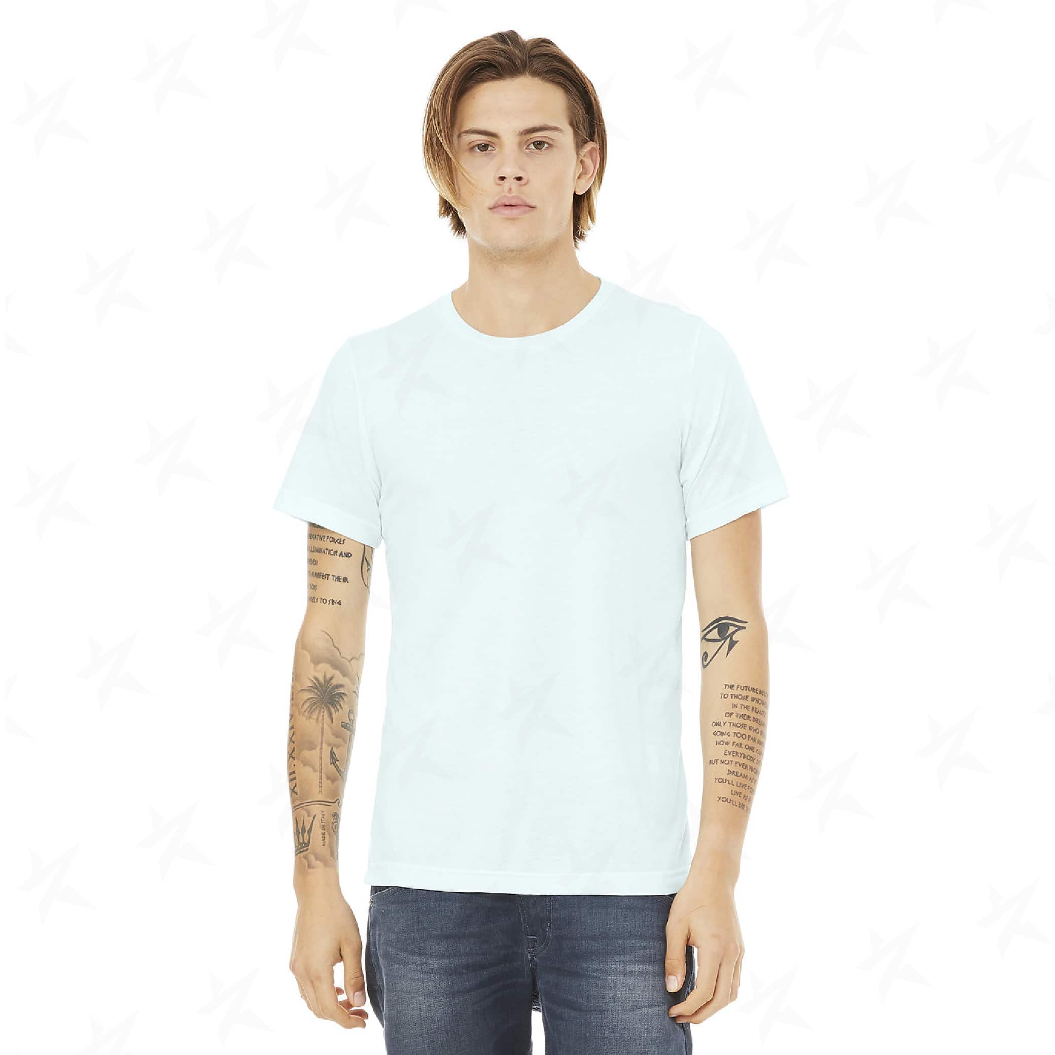 customized-bella-canvas-unisex-triblend-tee-3413c-ice-blue