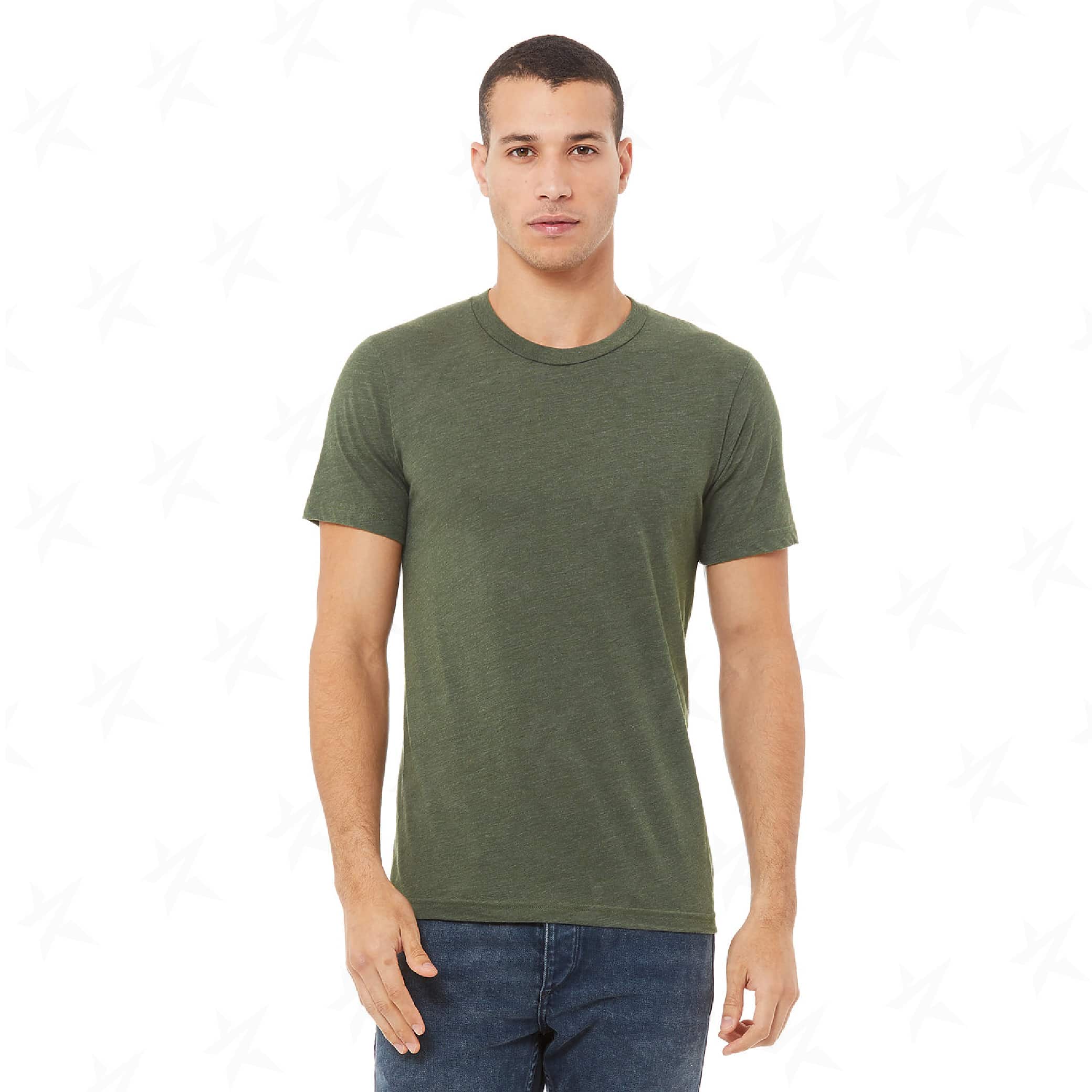customized-bella-canvas-unisex-triblend-tee-3413c-military-green