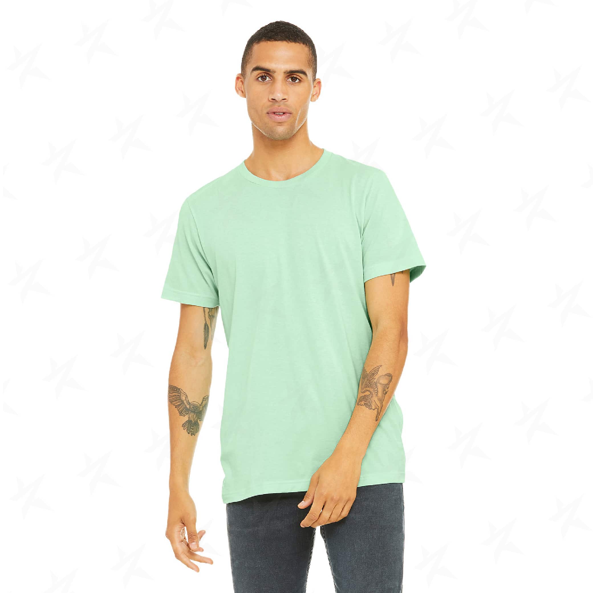 customized-bella-canvas-unisex-triblend-tee-3413c-mint-green