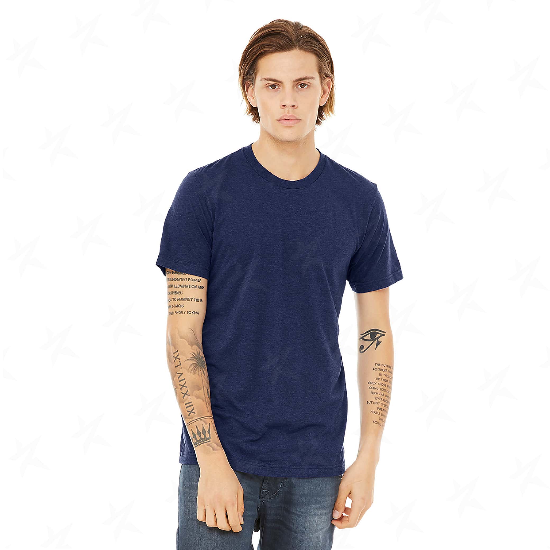 customized-bella-canvas-unisex-triblend-tee-3413c-navy