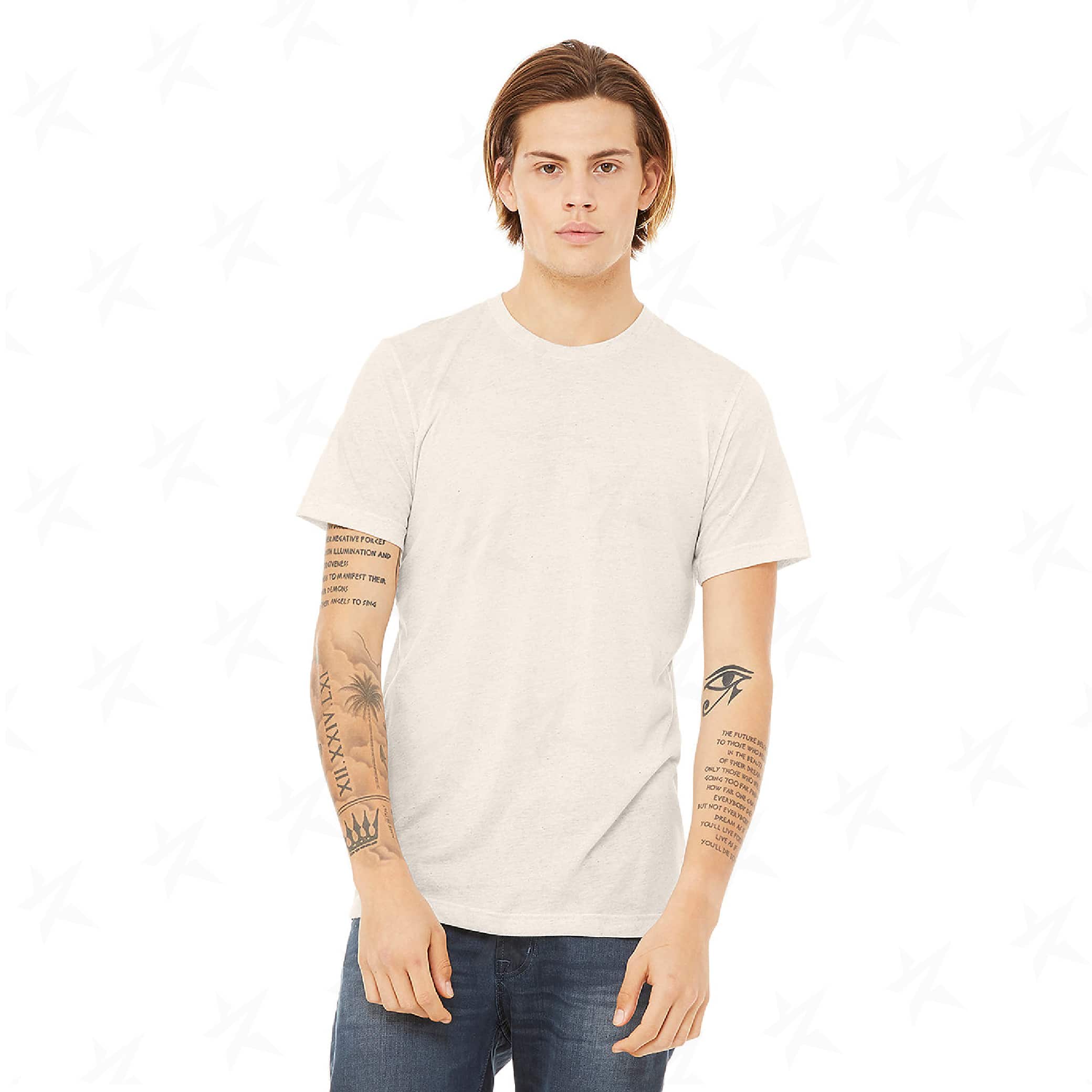 customized-bella-canvas-unisex-triblend-tee-3413c-oatmeal