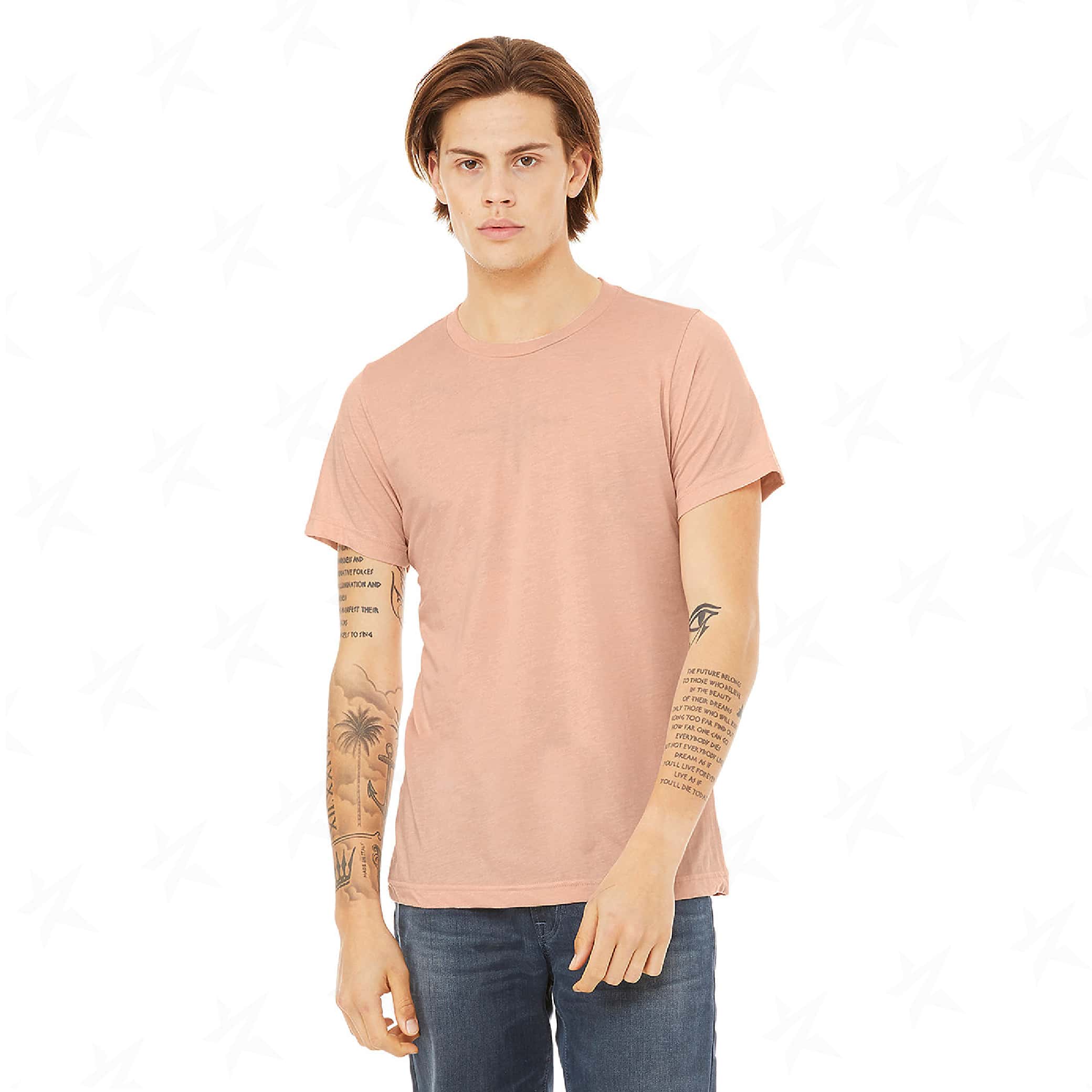 customized-bella-canvas-unisex-triblend-tee-3413c-peach