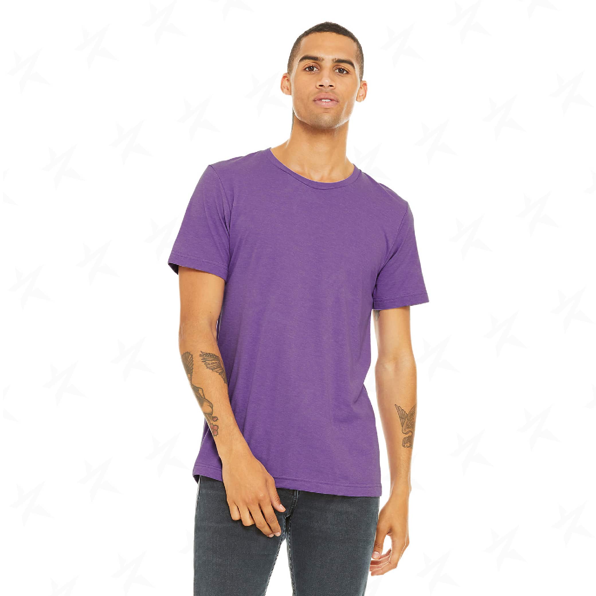 customized-bella-canvas-unisex-triblend-tee-3413c-purple
