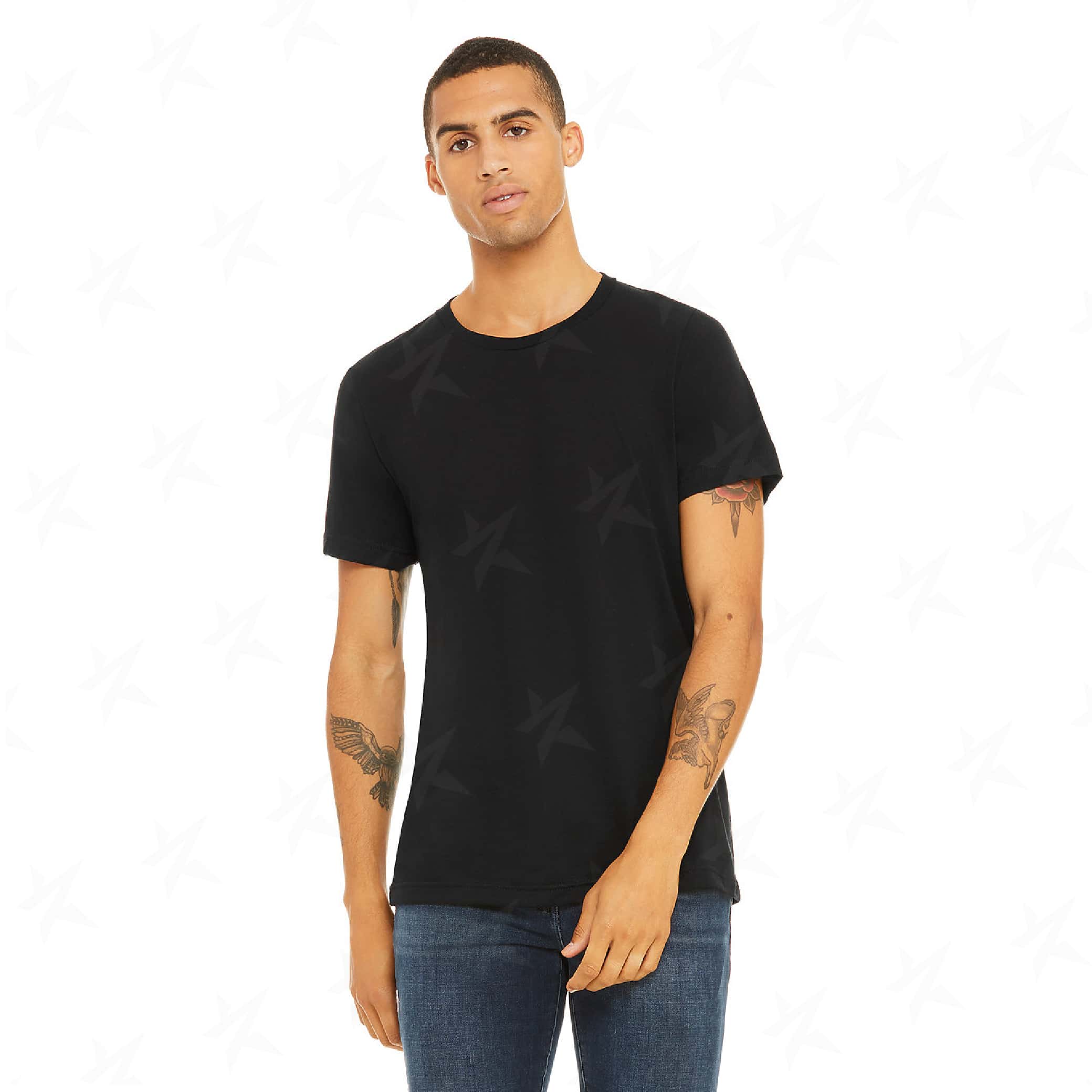 customized-bella-canvas-unisex-triblend-tee-3413c-solid-black