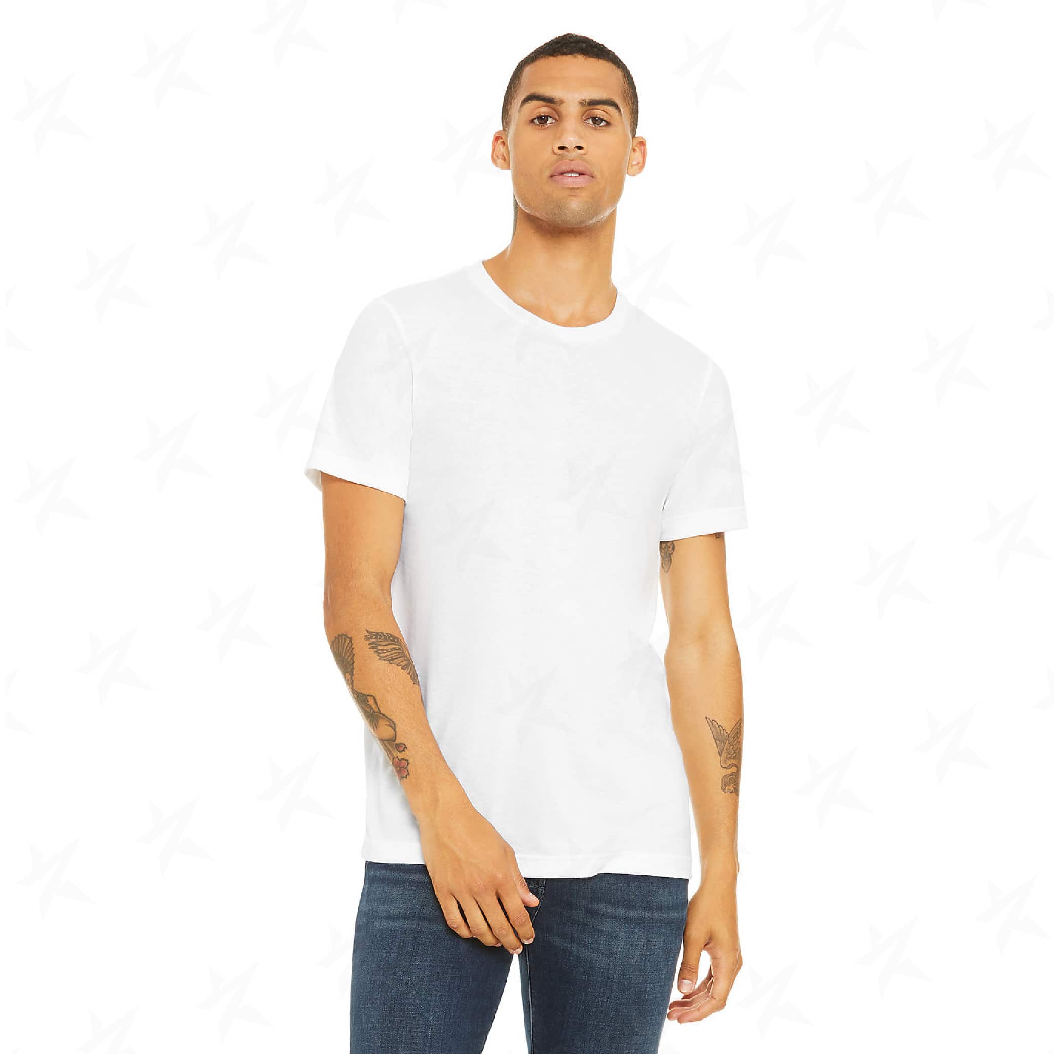 customized-bella-canvas-unisex-triblend-tee-3413c-solid-white