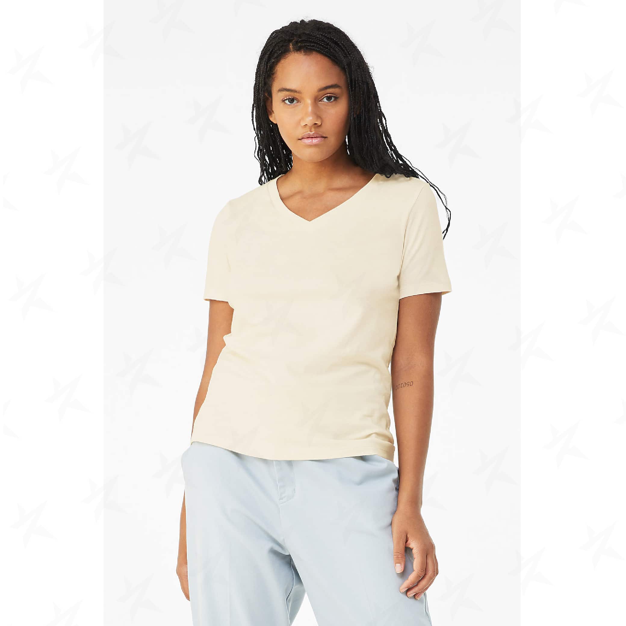promotional-womens-relaxed-v-neck-tee-6405-natural