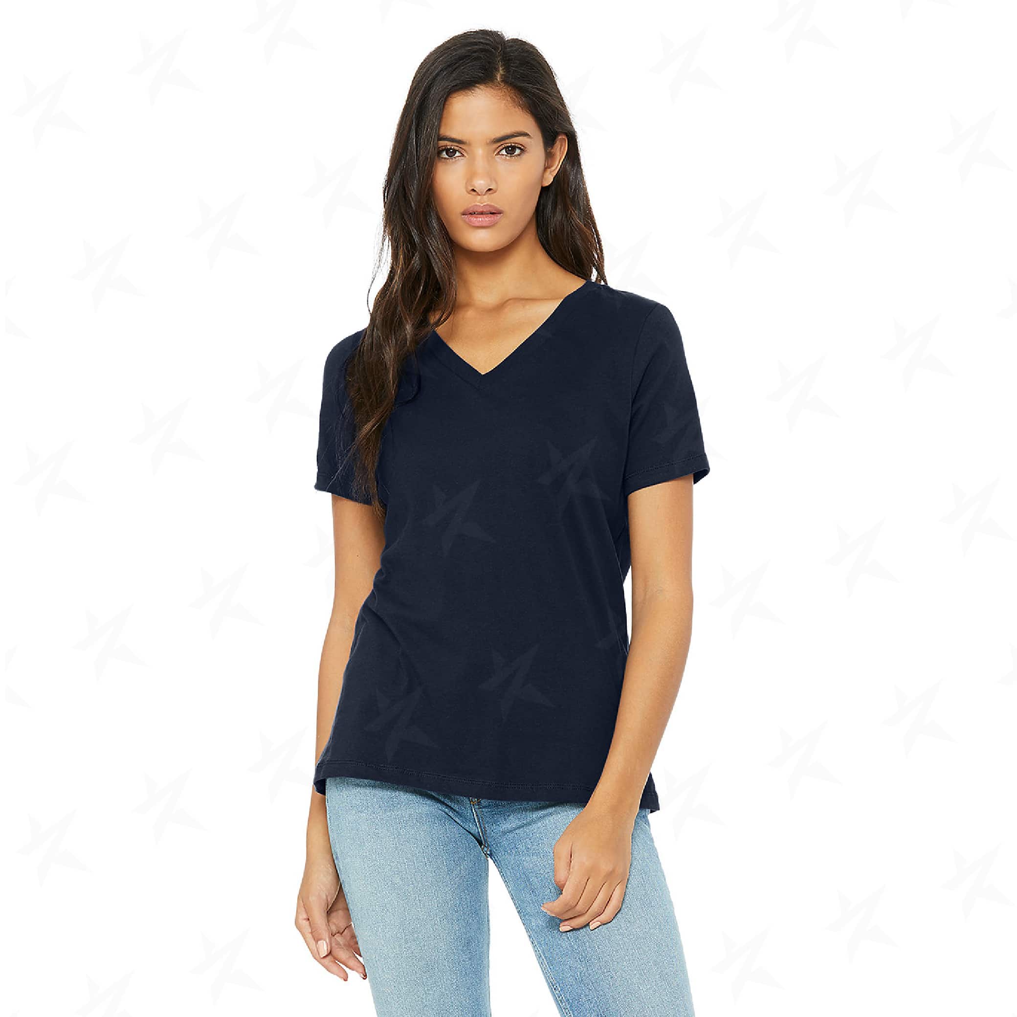 promotional-womens-relaxed-v-neck-tee-6405-navy