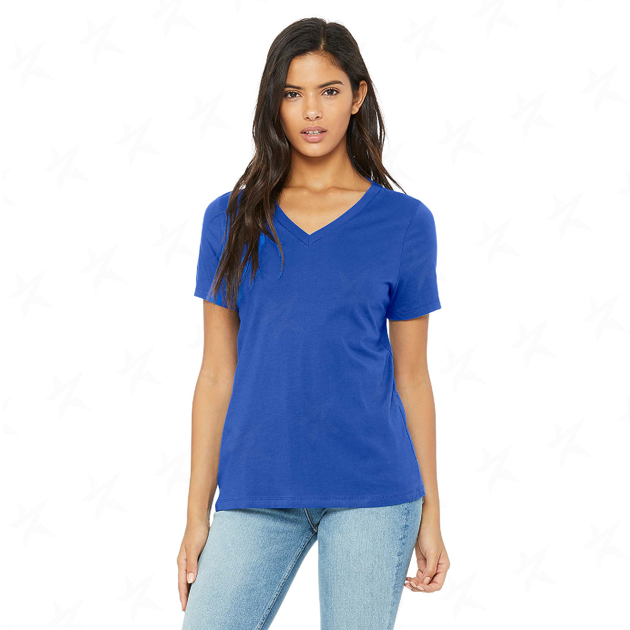 promotional-womens-relaxed-v-neck-tee-6405-true-royal