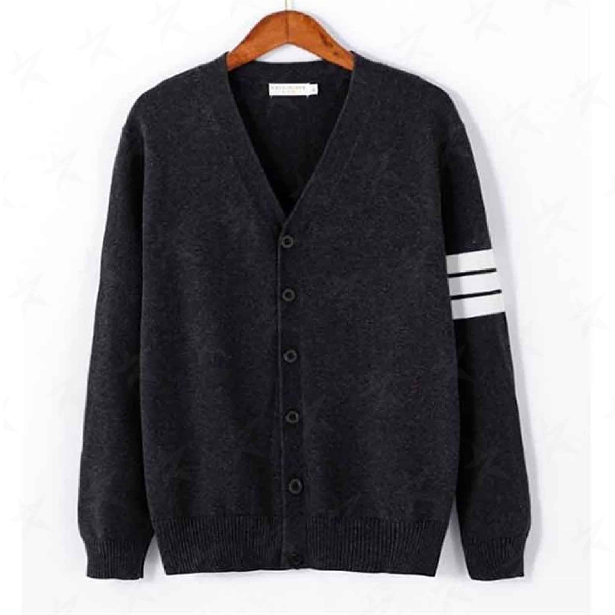 custom-unisex-v-neck-long-sleeve-sweater-AHZ011-gray