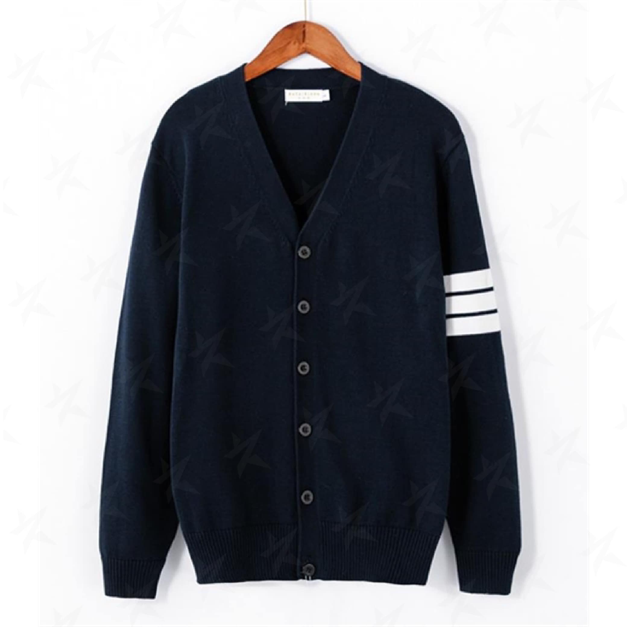 custom-unisex-v-neck-long-sleeve-sweater-AHZ011-navy